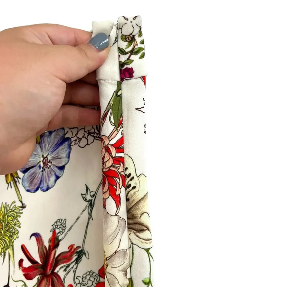 Parker Zizi Pant in Sangria Floral Botanical Flared Bell Bottom Cream Size 8‎ - Picture 7 of 13